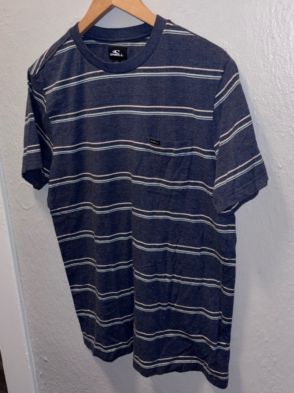 O'Neill Navy Striped Short Sleeve Tee